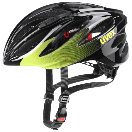 Kask rowerowy Uvex Boss Race czarno-limonkowy 52-56cm